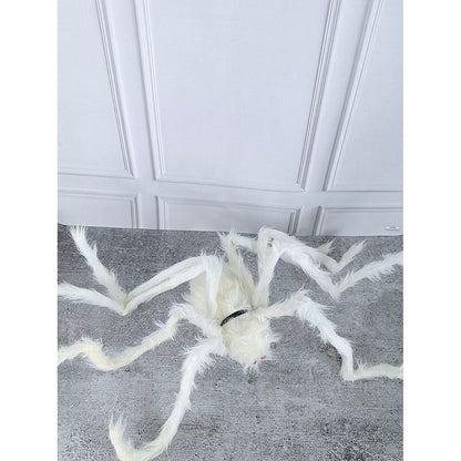 Giant Furry White Spider with Red Eyes