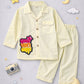 Pure Cotton Full Sleeves Kids Night Suit with “Good Vibes Only” Patch