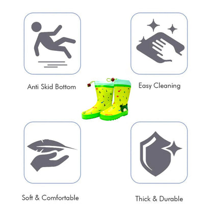 Happy Frog Flexible Rubber Rain Gumboots for Toddlers and Kids - Little Surprise BoxHappy Frog Flexible Rubber Rain Gumboots for Toddlers and Kids