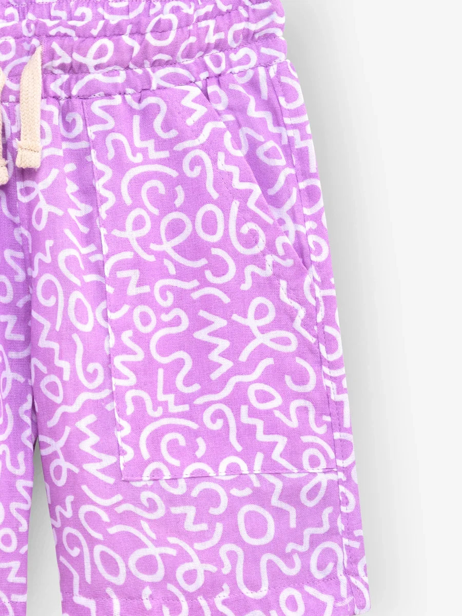 Pure Linen: Purple Safari Cord Set
