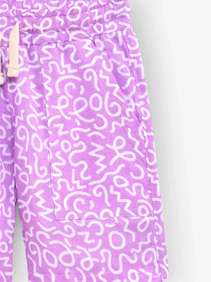 Pure Linen: Purple Safari Cord Set