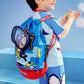 Kids, Blue Dino waterproof swimming bag/ beach Bag - Little Surprise BoxKids, Blue Dino waterproof swimming bag/ beach Bag