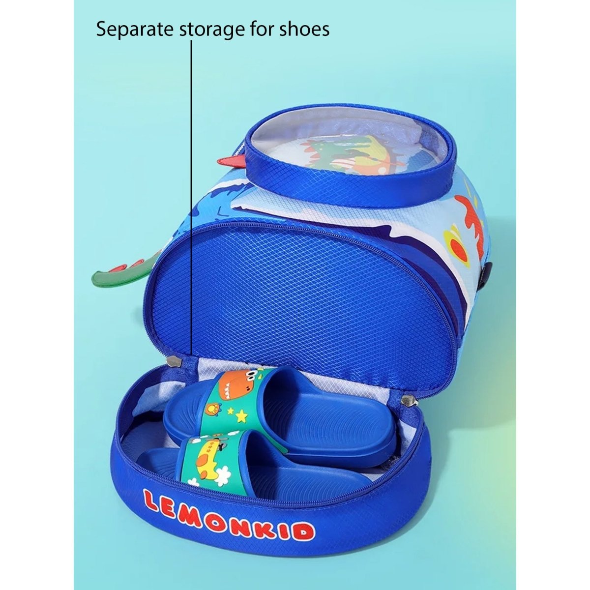 Kids Round Dinosaur, waterproof Swimming Bag/Beach Bag - Little Surprise BoxKids Round Dinosaur, waterproof Swimming Bag/Beach Bag