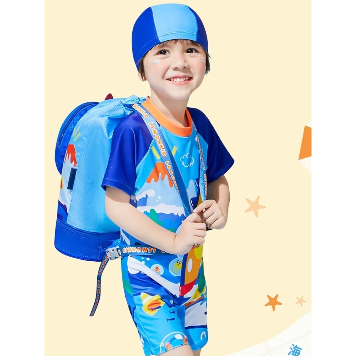 Kids Round Dinosaur, waterproof Swimming Bag/Beach Bag - Little Surprise BoxKids Round Dinosaur, waterproof Swimming Bag/Beach Bag