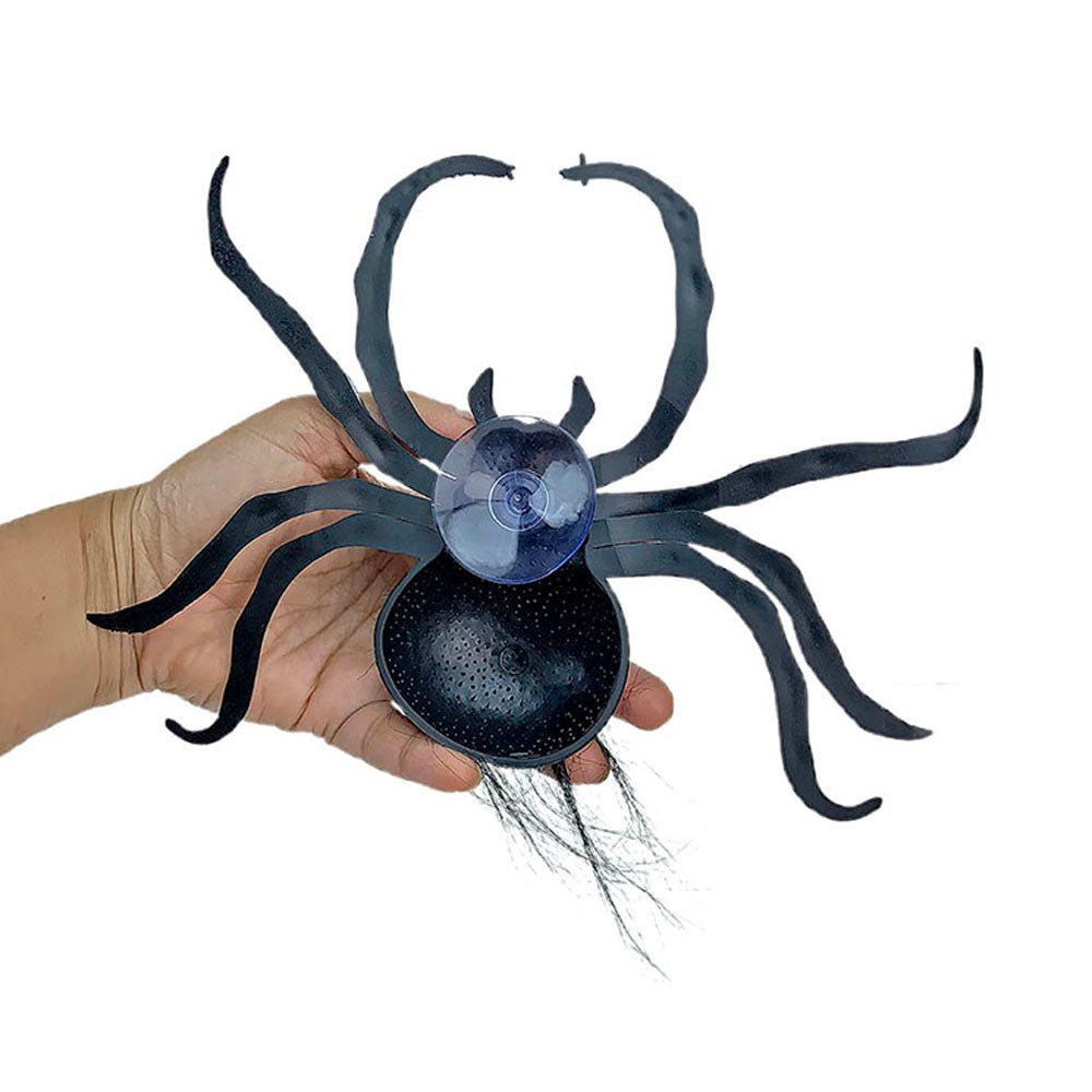 Large Hairy Black Spider Halloween Decor