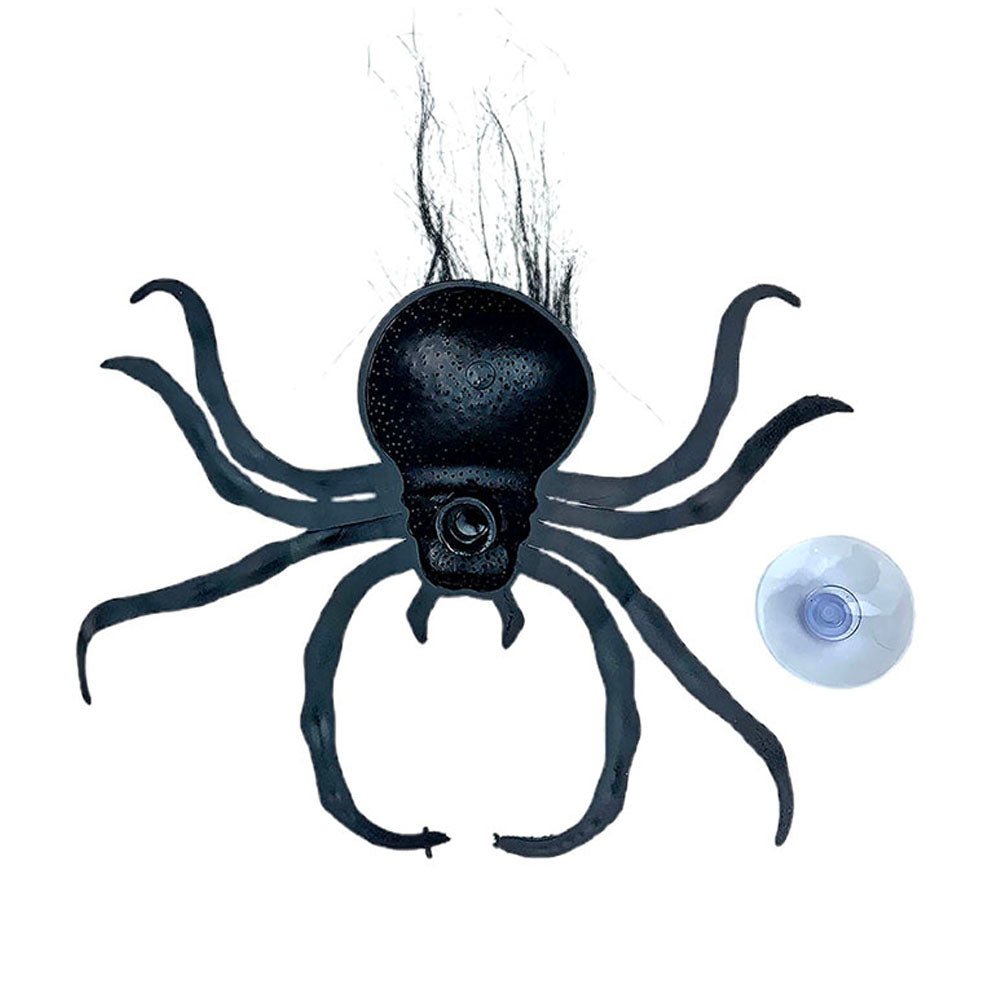 Large Hairy Black Spider Halloween Decor