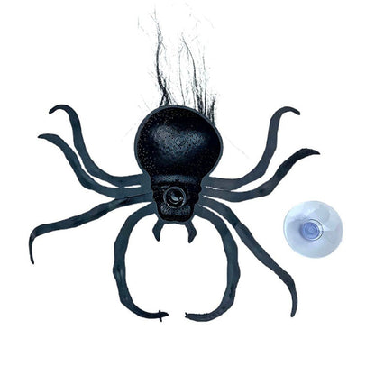 Large Hairy Black Spider Halloween Decor