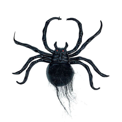 Large Hairy Black Spider Halloween Decor