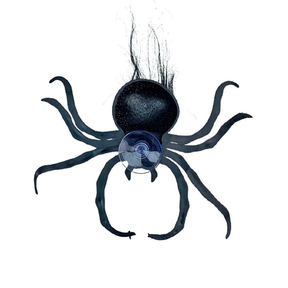 Large Hairy Black Spider Halloween Decor