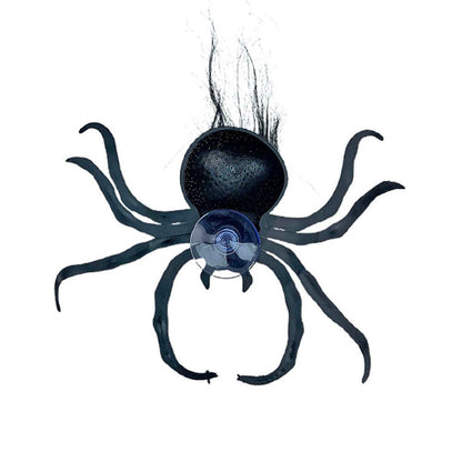Large Hairy Black Spider Halloween Decor