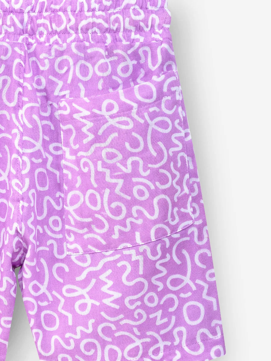 Pure Linen: Purple Safari Cord Set