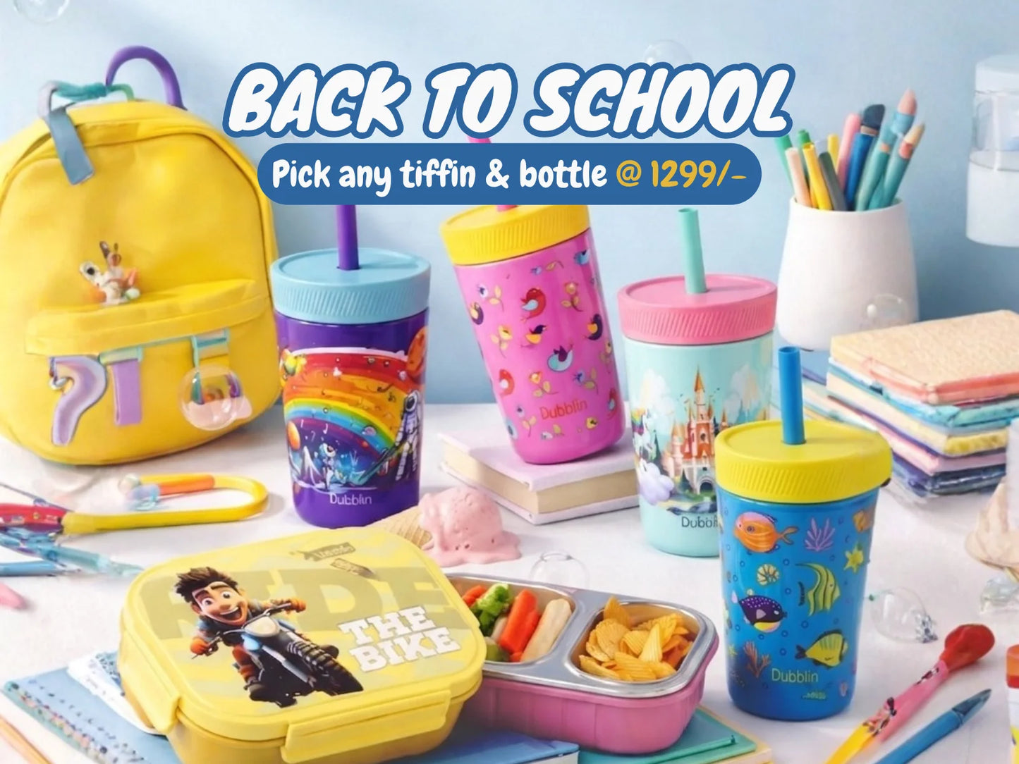 MICKY/PASSION Lunch Box & Sipper Set
