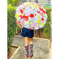 Orange Floral theme Rain & All Season Umbrella for Teens and Adults - Little Surprise BoxOrange Floral theme Rain & All Season Umbrella for Teens and Adults