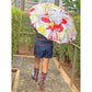Orange Floral theme Rain & All Season Umbrella for Teens and Adults - Little Surprise BoxOrange Floral theme Rain & All Season Umbrella for Teens and Adults