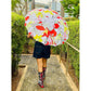 Orange Floral theme Rain & All Season Umbrella for Teens and Adults - Little Surprise BoxOrange Floral theme Rain & All Season Umbrella for Teens and Adults