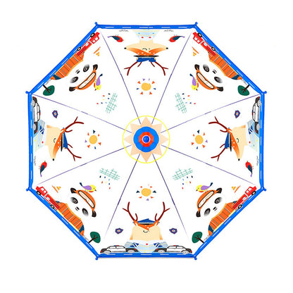 Panda Police Transparent Style Blue Umbrella for Kids - Little Surprise BoxPanda Police Transparent Style Blue Umbrella for Kids