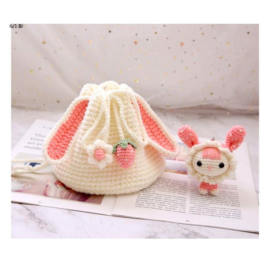 Pink Bow Crochet Hair Clip