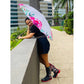 Pink floral Paint Brush theme Rain & All Season Umbrella for Teens and Adults - Little Surprise BoxPink floral Paint Brush theme Rain & All Season Umbrella for Teens and Adults