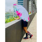 Pink floral Paint Brush theme Rain & All Season Umbrella for Teens and Adults - Little Surprise BoxPink floral Paint Brush theme Rain & All Season Umbrella for Teens and Adults