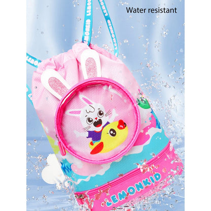 Pink Kids Bunny ears, waterproof Swimming Bag/Beach Bag - Little Surprise BoxPink Kids Bunny ears, waterproof Swimming Bag/Beach Bag