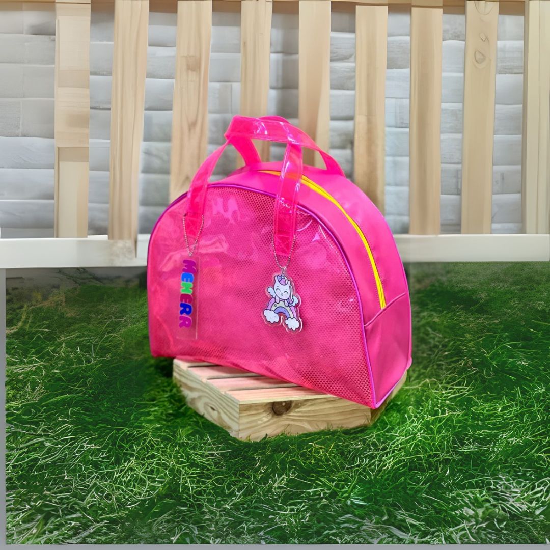 Pink transparent bag