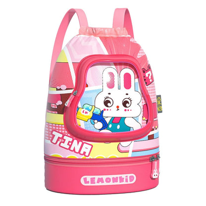 Pink Rabbit Face, Waterproof Swimming Bag/ Beach Bag - Little Surprise BoxPink Rabbit Face, Waterproof Swimming Bag/ Beach Bag