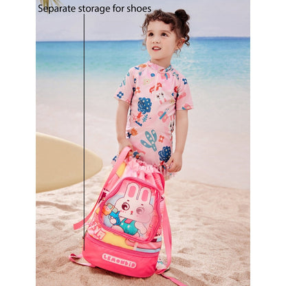 Pink Rabbit Face, Waterproof Swimming Bag/ Beach Bag - Little Surprise BoxPink Rabbit Face, Waterproof Swimming Bag/ Beach Bag
