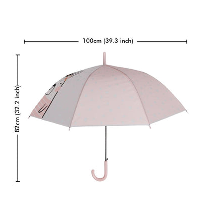 Pink Translucent Bunny Hugs, Rain and All-season Umbrella for Kids & Adults - Little Surprise BoxPink Translucent Bunny Hugs, Rain and All-season Umbrella for Kids & Adults