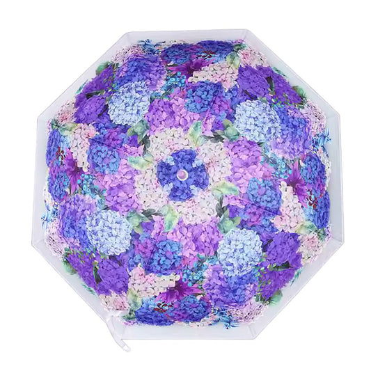Purple Hydrangea Bunch Floral Print Translucent All-season Umbrella for Kids & Adults - Little Surprise BoxPurple Hydrangea Bunch Floral Print Translucent All-season Umbrella for Kids & Adults