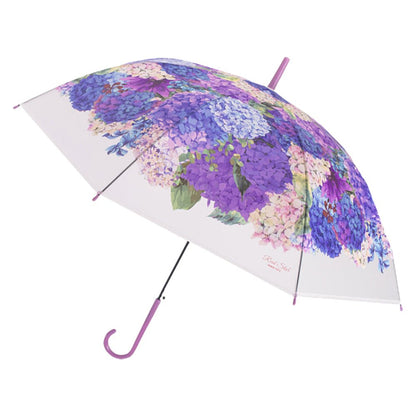 Purple Hydrangea Bunch Floral Print Translucent All-season Umbrella for Kids & Adults - Little Surprise BoxPurple Hydrangea Bunch Floral Print Translucent All-season Umbrella for Kids & Adults