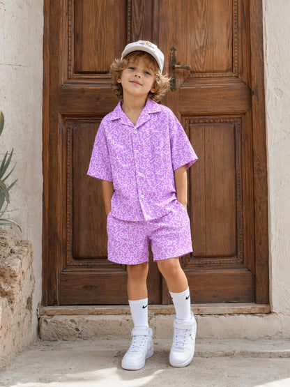 Pure Linen: Purple Safari Cord Set