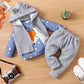 Baby Boy Trendy Fox Print Set With Hoodie & Pants