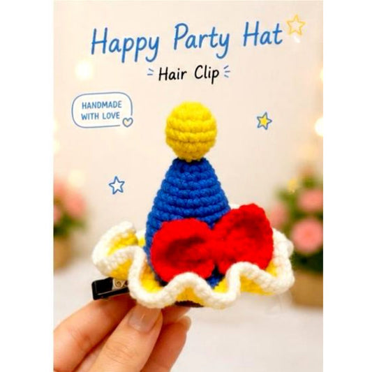 Rainbow Hat Crochet Hair Clip