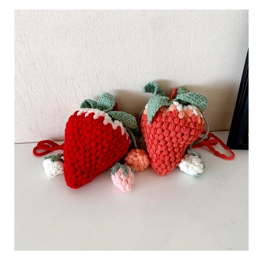 Red Strawberry Bag Crochet Bag