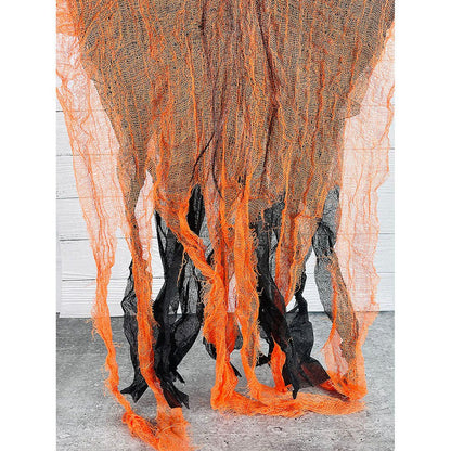 Orange Hanging Long-Haired Ghost Halloween Decor