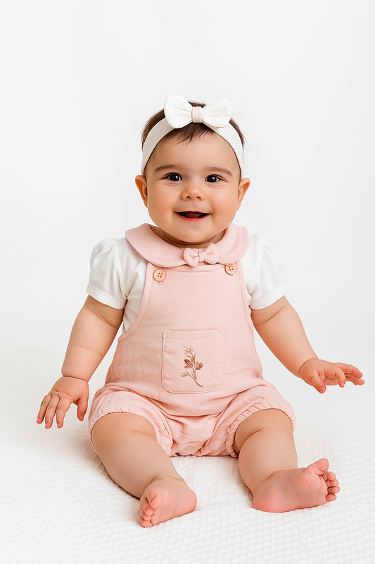 Short Sleeve T-Shirt & Dungaree Set