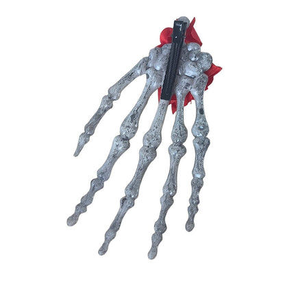 Skeleton Hand Hair Clip – Red