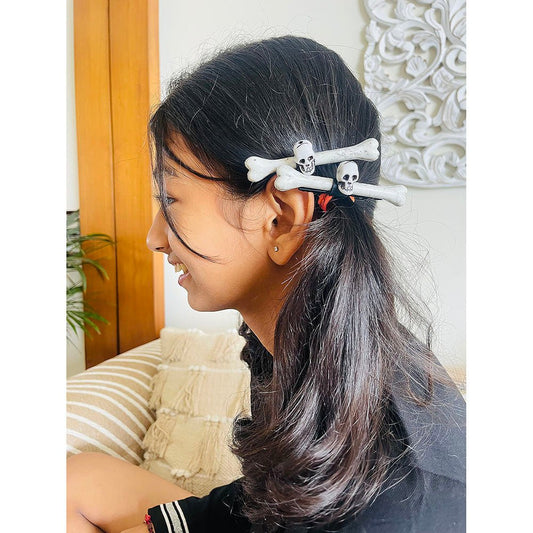 Skull & Bone Hair Clip