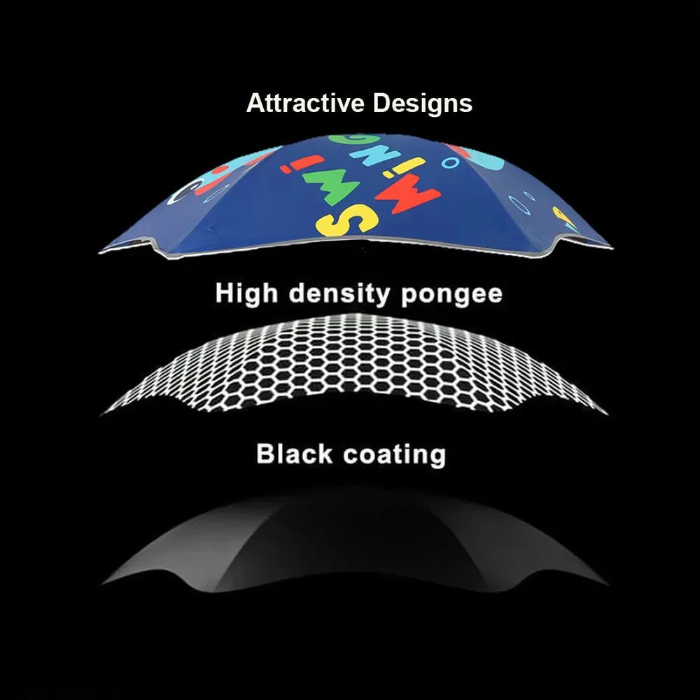 Splashing Dino theme, Canopy Shape Umbrella for Kids, 2-6yrs. - Little Surprise BoxSplashing Dino theme, Canopy Shape Umbrella for Kids, 2-6yrs.