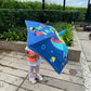 Splashing Dino theme, Canopy Shape Umbrella for Kids, 2-6yrs. - Little Surprise BoxSplashing Dino theme, Canopy Shape Umbrella for Kids, 2-6yrs.
