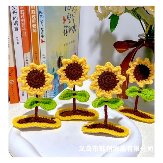 Sunflower Clip Crochet Hair Clip