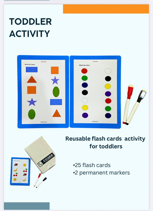 Étudier Toddler Activity Flash Cards reusable learning set for toddlers