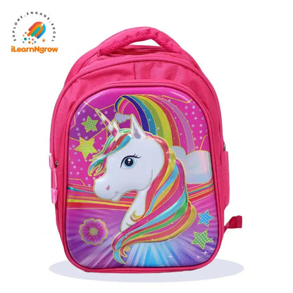 Unicorn Theme School Bag for Kids – Lightweight Pink Shoulder Bag for Girls
