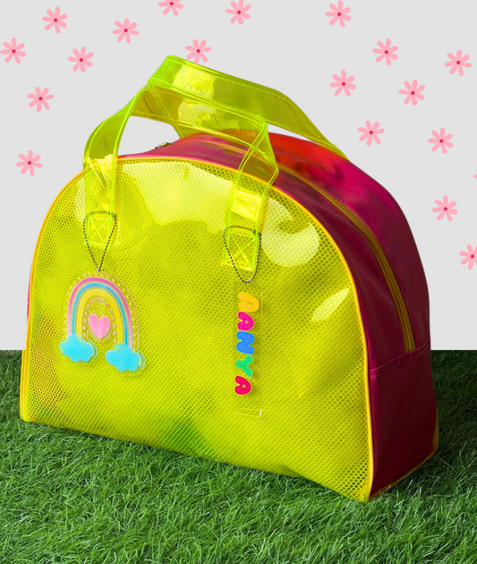 bright yellow neon jelly bag