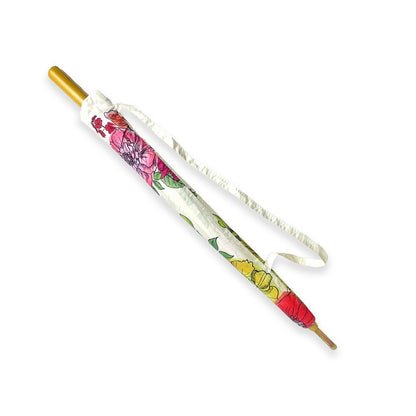 Watercolour Flowers, Chinese Canopy Style Rain and All season Umbrella - Little Surprise BoxWatercolour Flowers, Chinese Canopy Style Rain and All season Umbrella