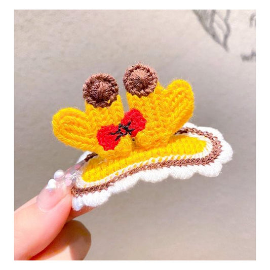 Yellow 3D Clip Crochet Hair Clip